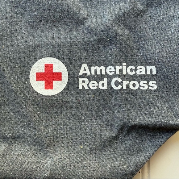 Blood Donation Recycled Cotton Canvas Tote Bag Gray - Picture 2 of 6